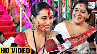 Rani Mukerji Speaking In Bengali During Durga Puja  LehrenTV [upl. by Eleonora623]