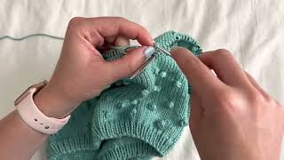 How to knit bobbles with a crochet hook [upl. by Burrell]