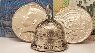 Making a Coin Bell from two half dollars [upl. by Olivia]