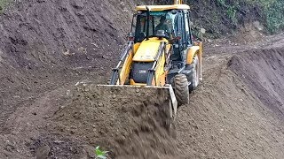 New JCB EcoeXcellence BackhoeExcellent WorkLeveling a Bend [upl. by Emelda669]