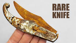 Beautiful Rusty Switcblade Knife Restoration [upl. by Plath]