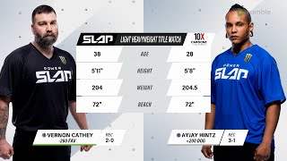 Power Slap 1 Vern Cathey vs AyJay Hintz  Light Heavyweight Championship [upl. by Odlawso]