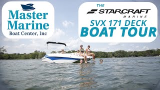 Boat Tour of the 2023 Starcraft SVX 171 Deckboat [upl. by Thecla]