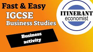 IGCSE Business studies 0450  11 Business activity [upl. by Yborian]