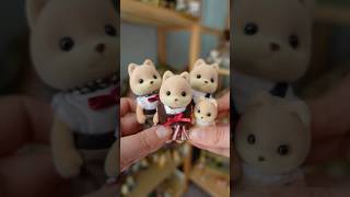 Sylvanian Families Caramel dog family unboxing キャラメルイヌファミリー shorts [upl. by Ardnak708]