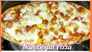 Naan Bread Pizza Flatbread PizzaEasy Naan Pizza [upl. by Hepsiba]