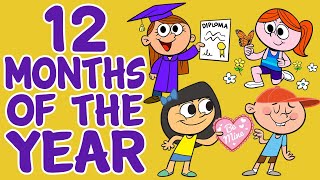 12 Months of the Year ♫ Learn Months Song ♫ with Childrens Fun Fair ♫ Kids Songs [upl. by Retsbew]