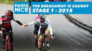 The breakaway is caught  Stage 1 Chatou  Meudon  ParisNice 2018 [upl. by Llenahs804]