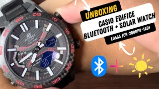 Casio Edifice ED563 ECB2000PB1ADF  Bluetooth  Solar Watch  Light weight watch [upl. by Atniuq395]