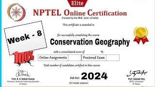 Conservation Geography week 8 Assignment Answers  NPTEL 2024 [upl. by Arabrab906]