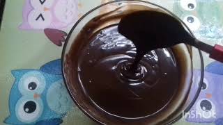 Ganache com chocolate fracionado super fácil para cobertura de bolos [upl. by Moe765]