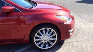 2013 Nissan on 24s Debadged with Custom Grille Mem [upl. by Eilerua170]