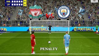 Man City vs Liverpool Penalty Shootout 🥰 Erling Haaland vs Mohamed Salah 🔥 [upl. by Kcirdled37]