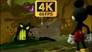 Disney Epic Mickey Rebrushed  False Shadow Blot Boss Thinner 4K 60fps [upl. by Lleon]