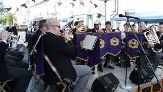 The Brighouse amp Rastrick Brass Band Perform The Dambusters Theme LIVE  Brighouse 1940s Weekend [upl. by Voltmer]