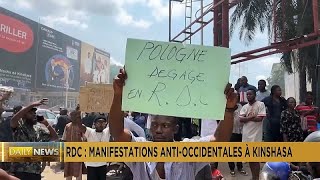 DR Congo antiWestern protests take place in Kinshasa [upl. by Kred64]