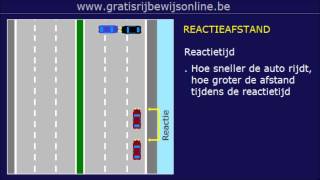 GRATIS RIJBEWIJS ONLINE 14 Rijbewijs B  STOPAFSTAND  REMWEG  REACTIEAFSTAND [upl. by Senhauser999]