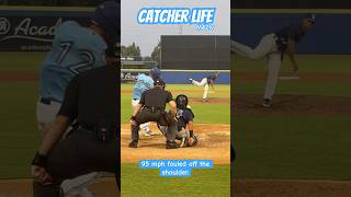 Catcher Life C Josue Gonzalez takes one off the shoulder MA2tv Baseball ⚾️ Life Pain MILB [upl. by Jephthah]