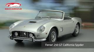 ckmodelcarsvideo Ferrari 250 GT California Spyder Baujahr 1960 silber  schwarz 118 KKScale [upl. by Atile]