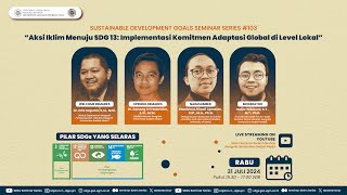 SDGs SEMINAR SERIES 103 [upl. by Amos958]