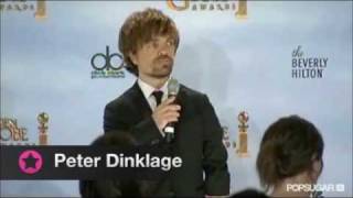 Peter Dinklage Golden Globes Press Room Interview 2012 [upl. by Cindra]