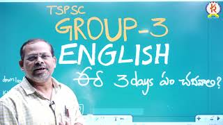 TSPSC GROUP  3 English Final Tips  By KVR Sir [upl. by Yehudit]