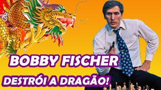 BOBBY FISCHER VS BENT LARSEN  PARTIDA DE XADREZ Abertura SICILIANA DRAGÃO [upl. by Wareing]