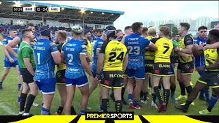 It all KICKED OFF 2 red cards and a yellow card from Barrow and Halifax fight  Rugby League [upl. by Ferwerda]