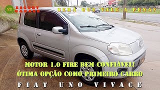 AVALIAÇÃO Uno Vivace 10 Fire Uma boa opção como primeiro carro Vale a pena para o diaadia [upl. by Anirdna]