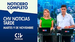 NOTICIERO COMPLETO  CHV Noticias Tarde Martes 9 de noviembre de 2021 [upl. by Dranyar703]