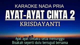 Krisdayanti  Ayat Ayat Cinta Karaoke Male Key  Nada Pria 4 [upl. by Nael]