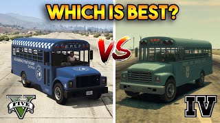 GTA 5 PRISON BUS VS GTA 4 PRISON BUS GTA 5 VS GTA 4 COMPARISON [upl. by Crawley]