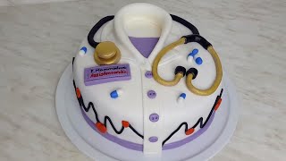 Doctorcake Doctor Scrub Stethoscope Doctor cake tutorialDoctor cake designHəkim tortu [upl. by Manson484]