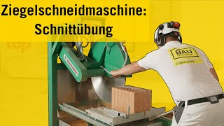 Ziegelschneidmaschine  Die Schnittübung für Hochlochziegel und Normalformatziegel [upl. by Scoville]