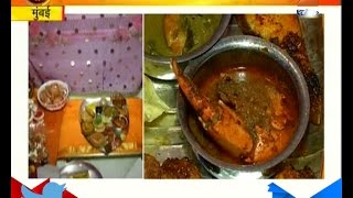 Mumbai  Unique Tradition NonVeg Bhog For Gauri In Naivaidya [upl. by Ydnamron]