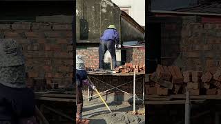 Classical Wall Construction Technique  Manual House Building Method construction buildings [upl. by Animas]