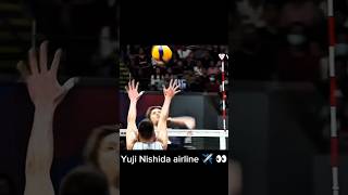 Yuki Nishida spike 🤯 shortsviral volley viralvideo volleyall shorts volleyball [upl. by Ellekcim660]