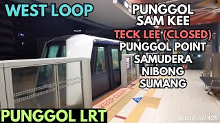 SBST Set V34  Punggol LRT West Loop Night Ride including Closed Teck Lee Station [upl. by Yrallih]