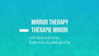 Mirror Therapy left foot ex  Thérapie miroir exercice du pied gauche [upl. by Rabi]