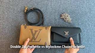 Louis Vuitton Double Zip Pochette 🤔 MylockMe Chain Pochette [upl. by Anitnatsnok]