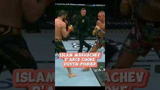 Islam Makhachev darce choke Dustin Poirier [upl. by Ewold762]