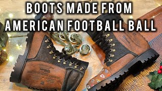 Boots made from american football ball [upl. by Granlund]