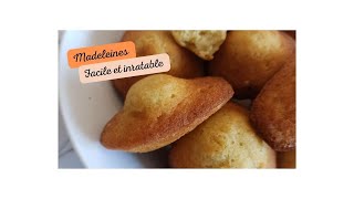 Recette de madeleines FACILE et INRATABLE en deux minutes madelaine [upl. by Murray487]