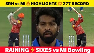 SRH vs MI🔥277 NEW RECORD💥 H Klassen 80 😱 Travis Head 62 🏆IPL 2024 SRH vs MI Highlights💥 [upl. by Robbie494]