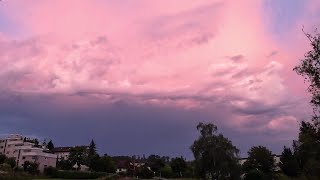 782024 Rosa Gewitterzelle doppelter Regenbogen und MammatenParade 🇨🇭 [upl. by Brigid]