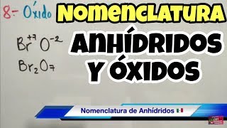 Nomenclatura de Anhídridos y Óxidos [upl. by Aihcropal183]