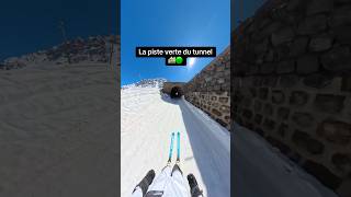 Sur la piste verte du tunnel ⛷️ ski winter mountain snow [upl. by Dlared98]