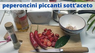 peperoncini piccanti sottacetoun brivido di gusto [upl. by Enelhtak]