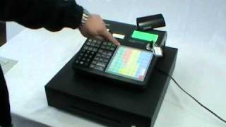 Casio SEC2000 cash register how to program the price of an item into the keyboard [upl. by Ithsav]