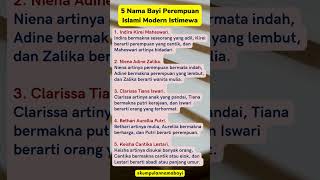 5 Nama Bayi Perempuan Islami Modern namabayi [upl. by Aesoh]